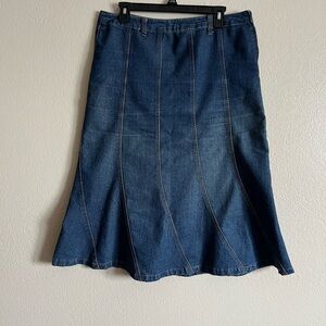 Christopher & Banks Denim Midi Skirt